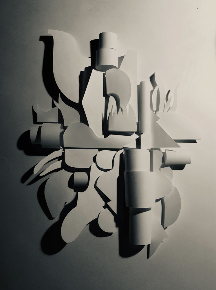 Abstract paper sculpture by Ryan Seslow