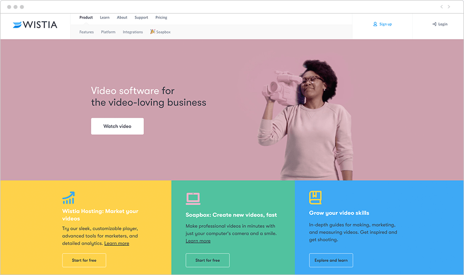 meilleurs hébergeurs vidéo 2020 - Wistia