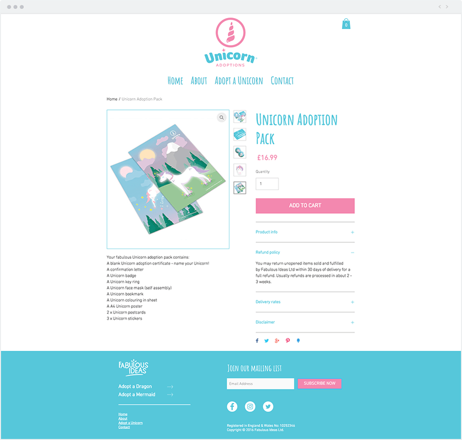 Une page contact