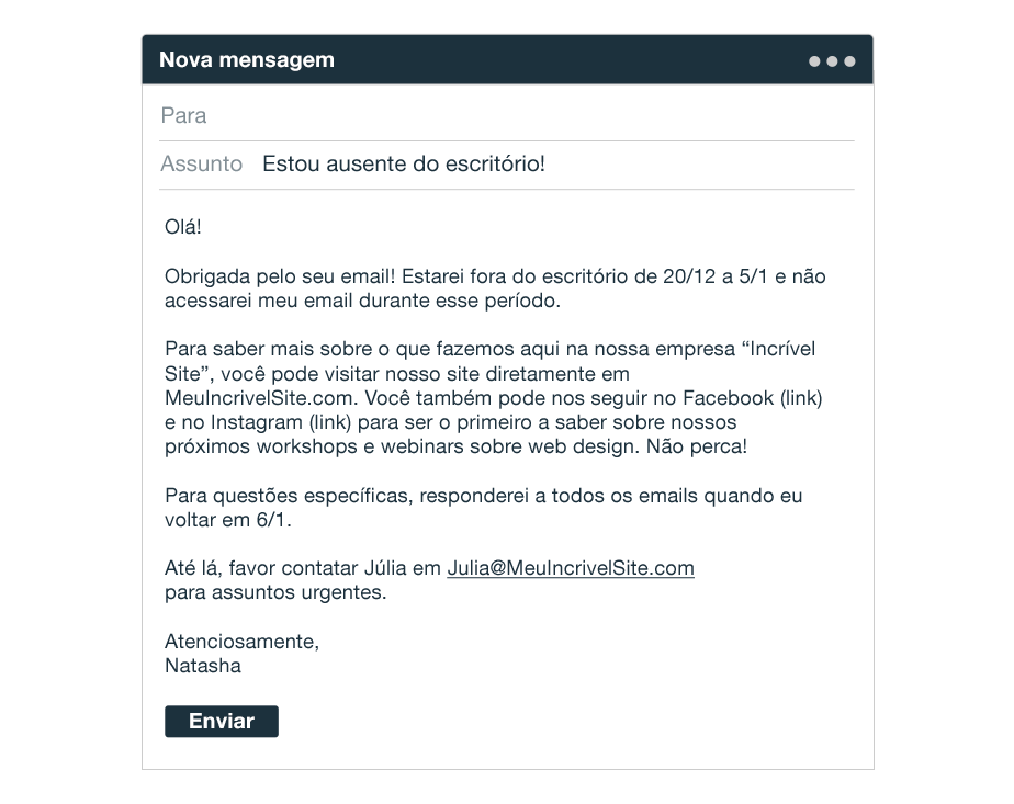 As 7 Melhores Mensagens de Ausência do Escritório para Seu Email