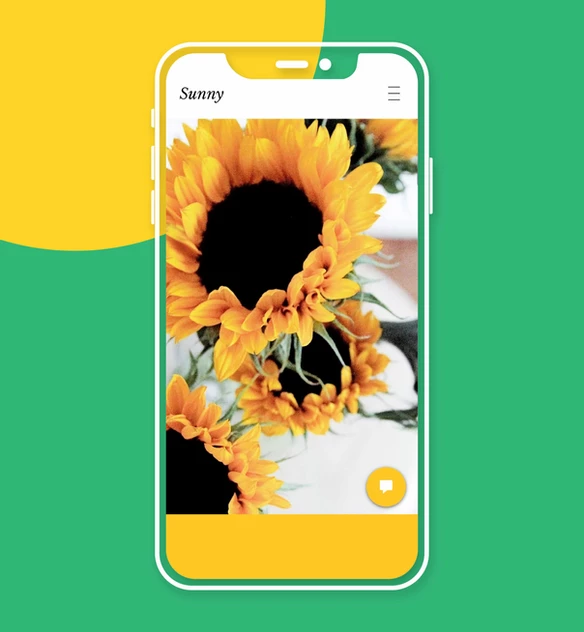 Sito web mobile Sunny