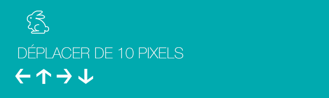 raccourci clavier déplacer de 10 pixels wix site internet