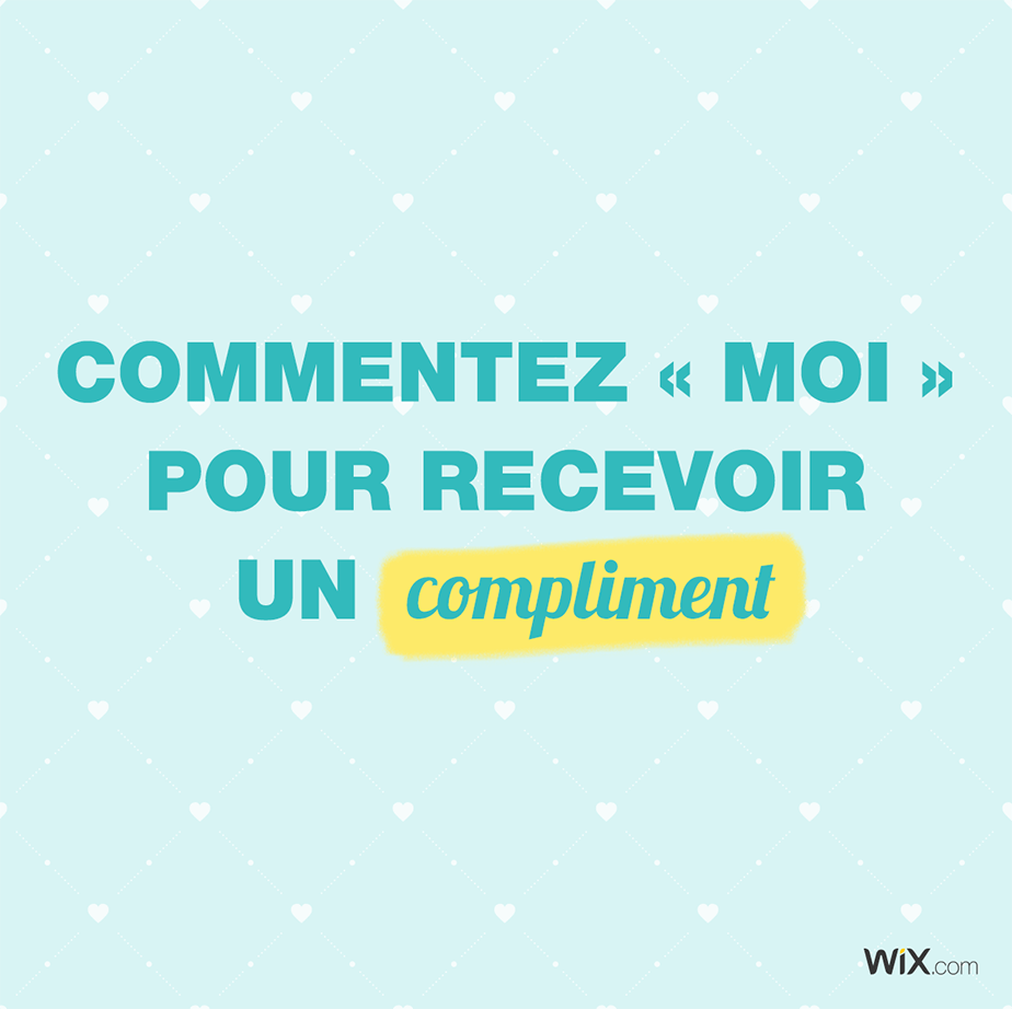 Publication Facebook : commentez "moi"
