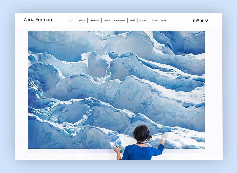 Portfolio artistico di Zaria Forman
