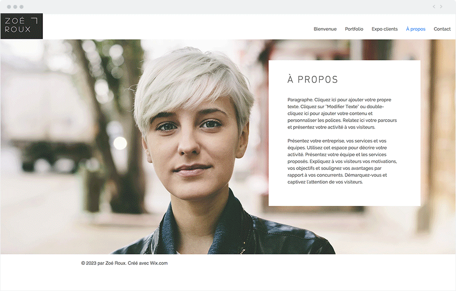 Page À propos