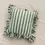 Thumbnail: Green Striped Ruffle Cushion Cover