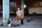 Children modeling boutique clothing during an outdoor commercial fashion photography session