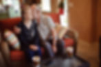 Older couple using a phone during a lifestyle photography shoot for a wireless service provider
