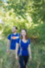 Hikers walking along a trail during an outdoor lifestyle photography session