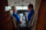 Pilots testing an aviation app during a commercial editorial photography session