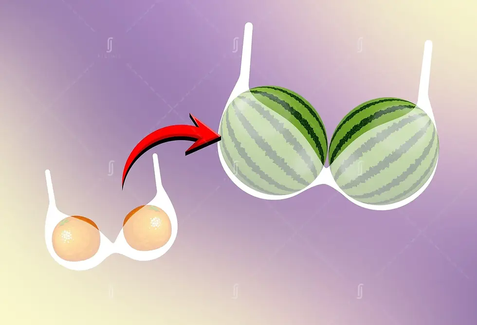 Comparison of before and after results of breast implants at RJ Clinic Malaysia
