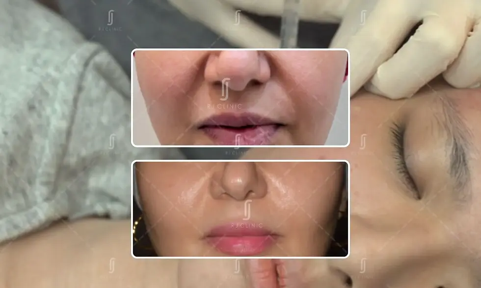 RJ Clinic doctor performing filler treatment for laugh lines and nasolabial folds in Bangsar, Malaysia