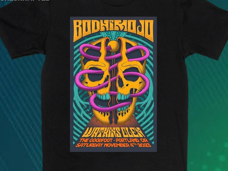 Official Bodhi Mojo Watkins Glen Nov 4, 2023 The Goodfoot Portland, OR Poster Shirt