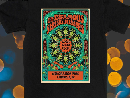 Official The Infamous Stringdusters December 29-30-31, 2023 Asheville NC Poster Shirt