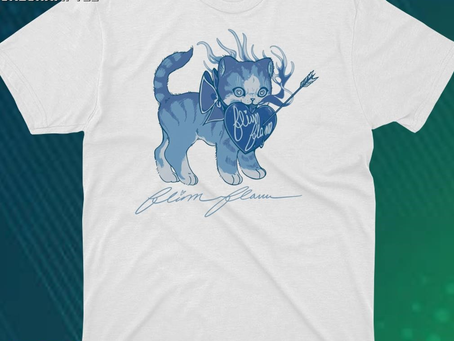 Flamingo Smitten Kitten Blue T-Shirt