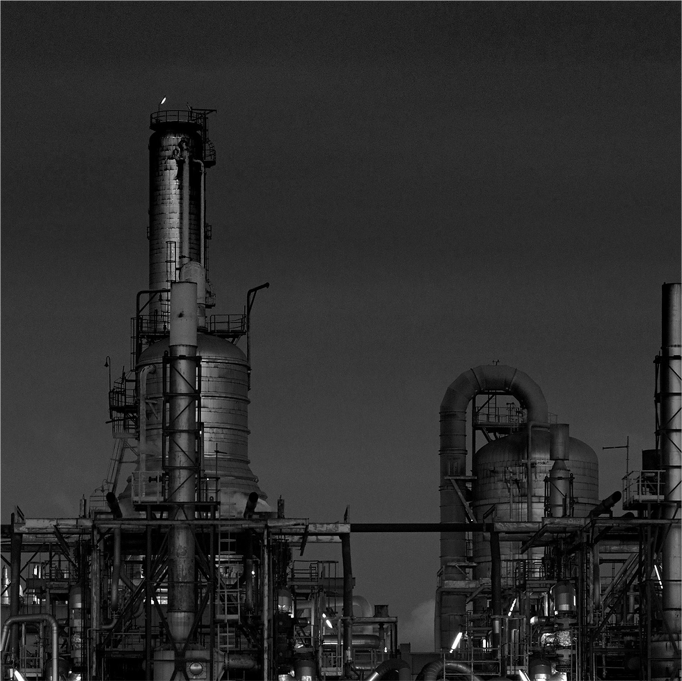 Petrochemical plant symbolising heavy industry and production