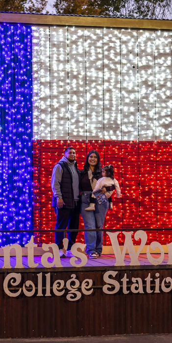 Family at Santa's Wonderland in College Station, Texas