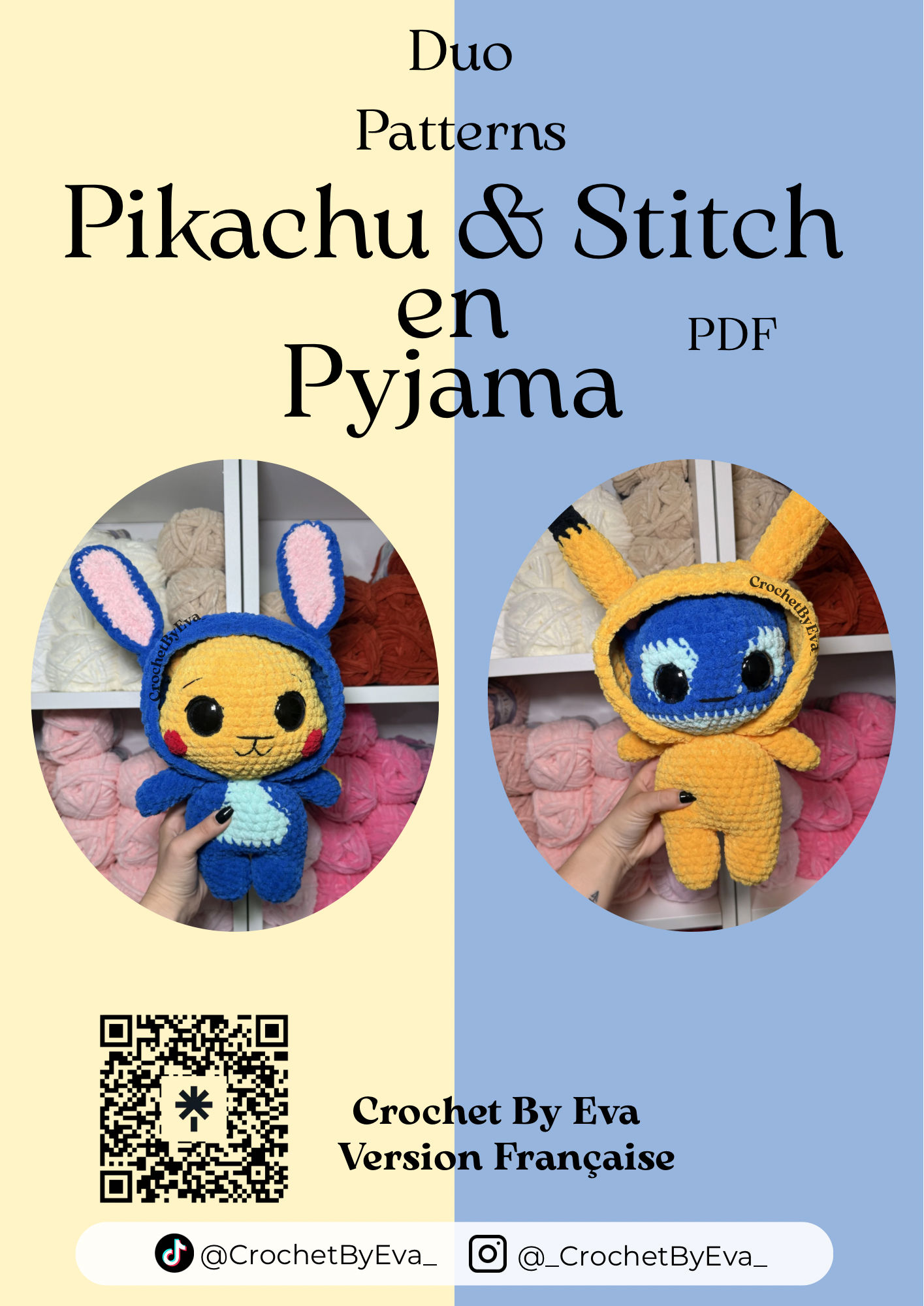 Patterns PDF - Pika & Stitch en pyjama