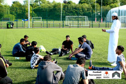 a team sitting