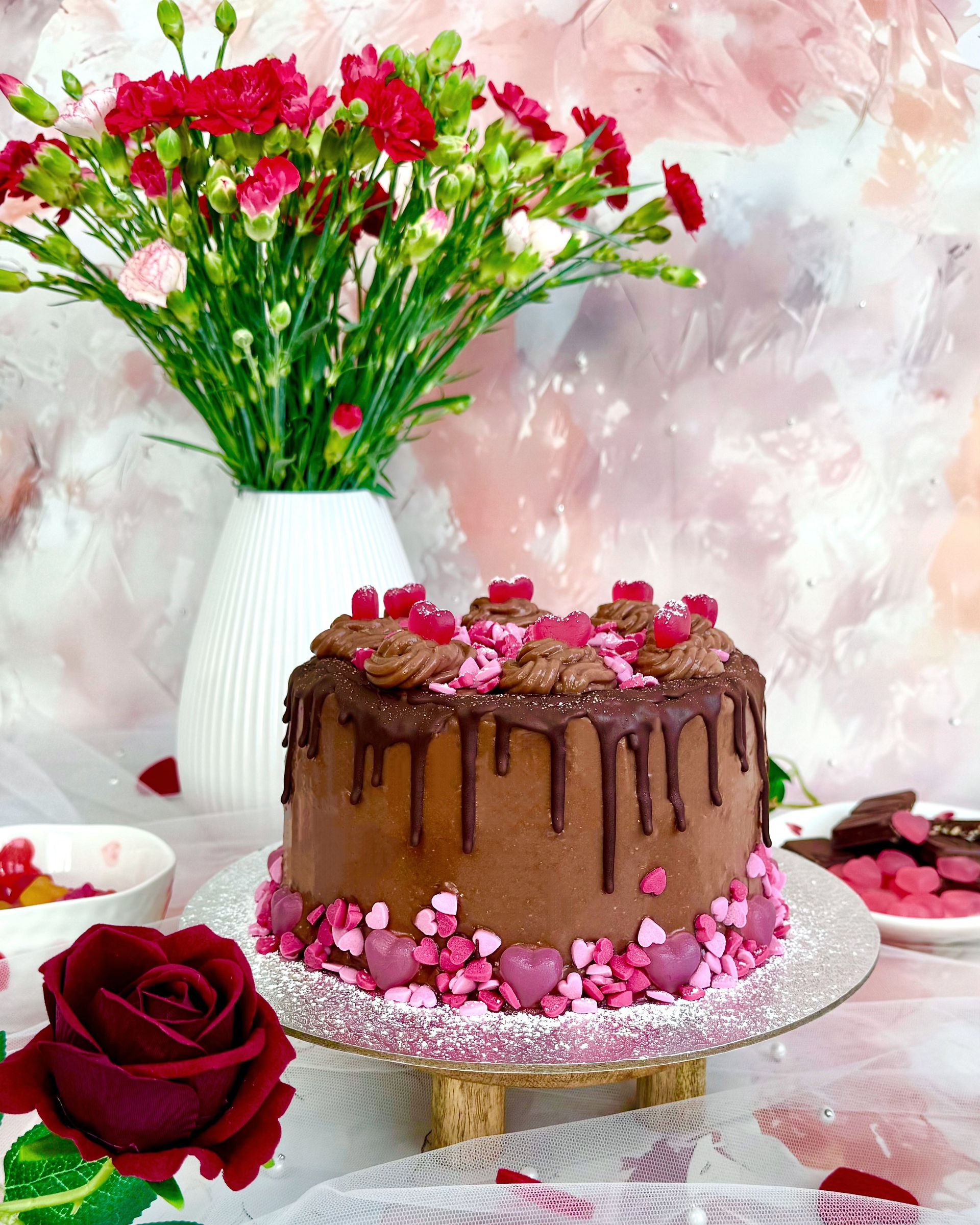 Vegane Schokoladentorte Rezept Valentinstag Rezepte Valentinstag Ideen vegane Schokotorte Schokoladen-Kirsch-Torte Einfache Rezepte Annika Shurafa