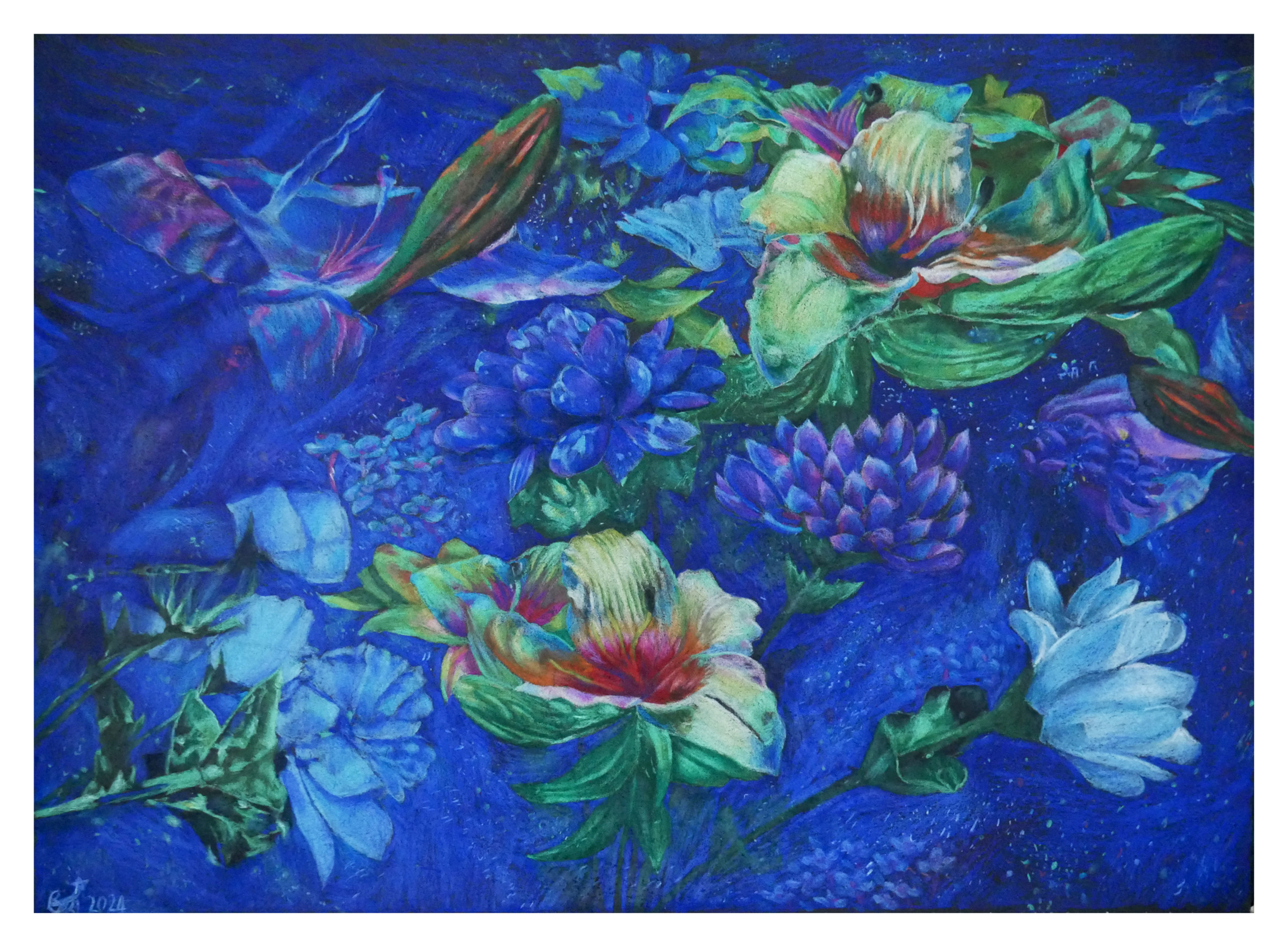 Flowers in an Ocean - Art Print