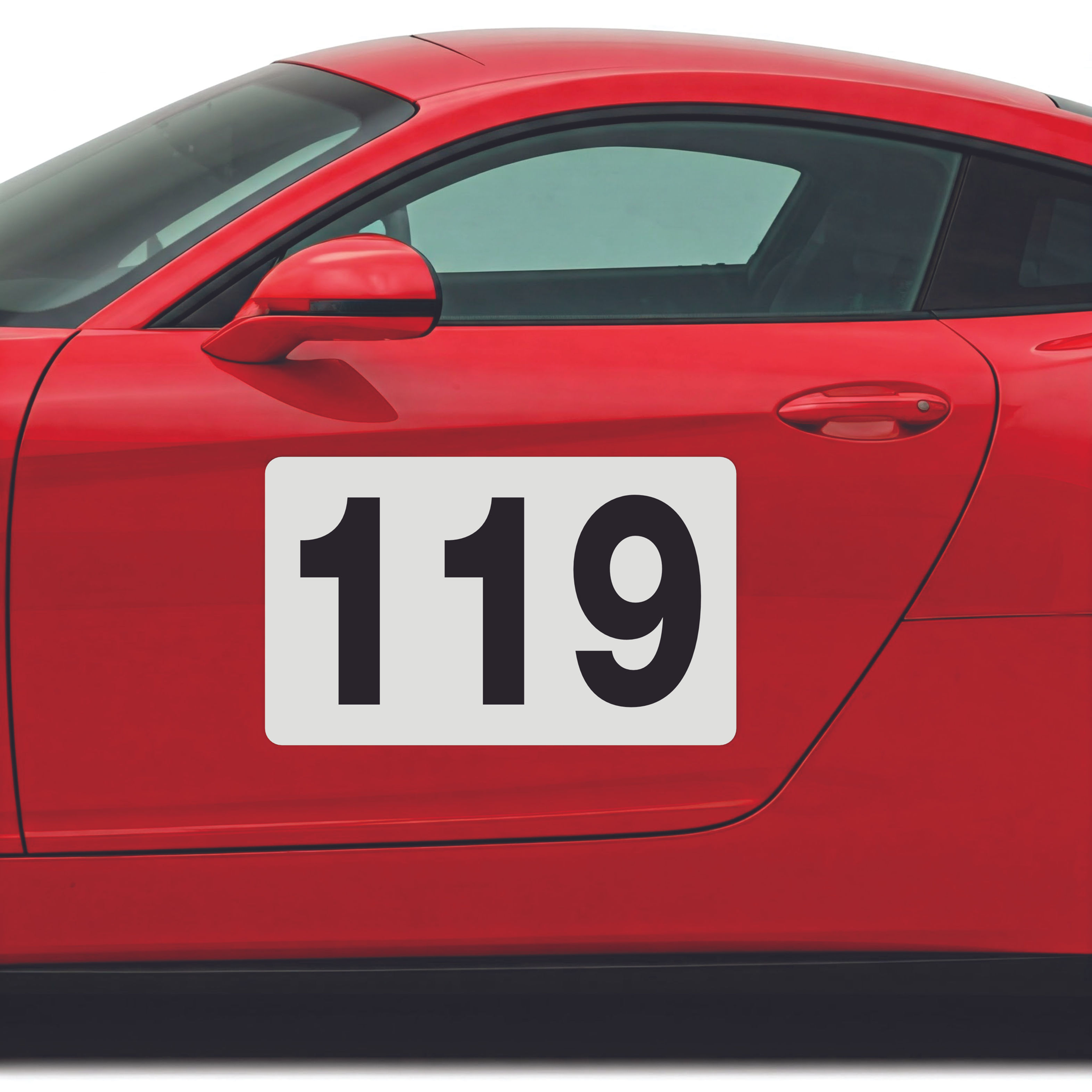 Square door number plate