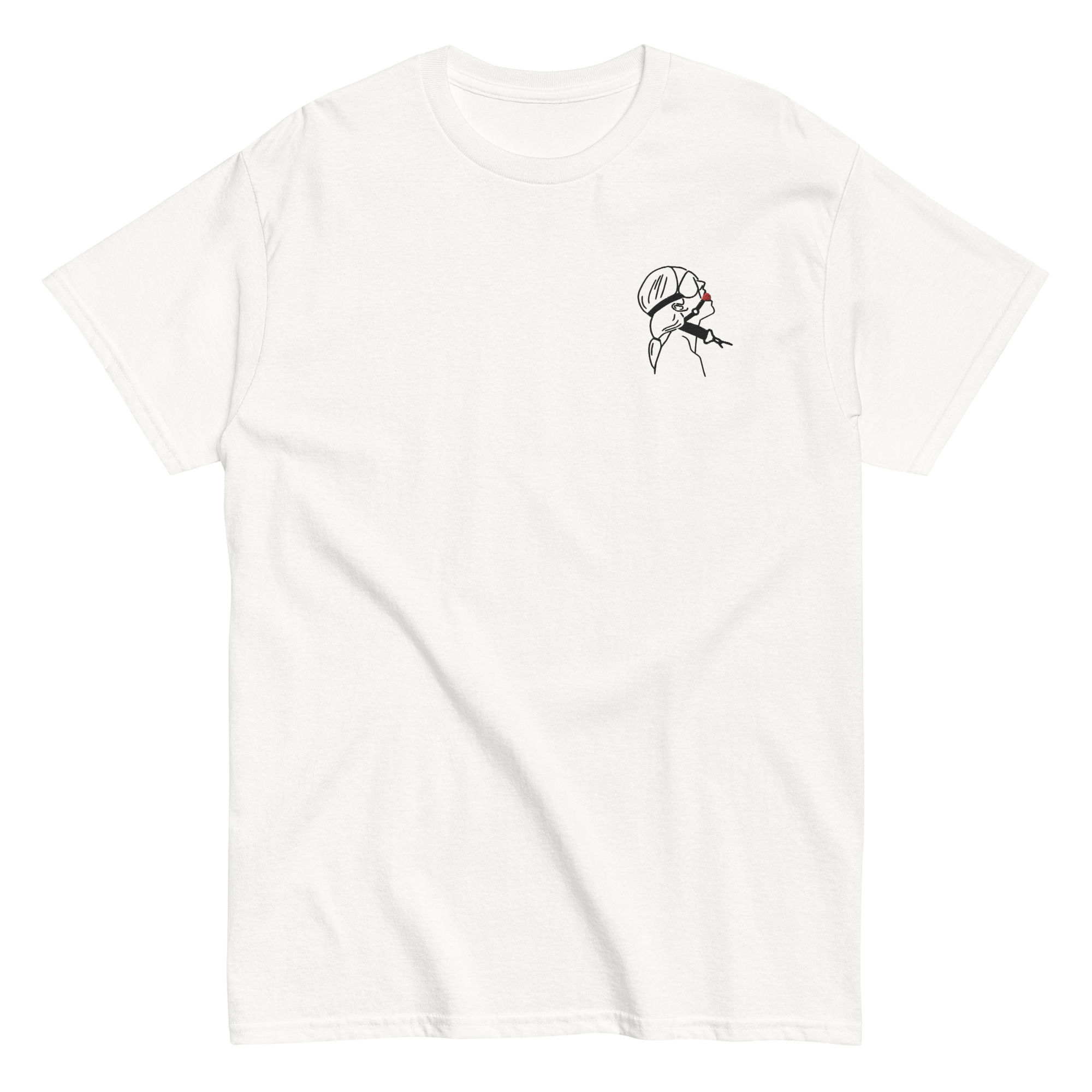 Embroidered T-Shirt GAG  in BLACK