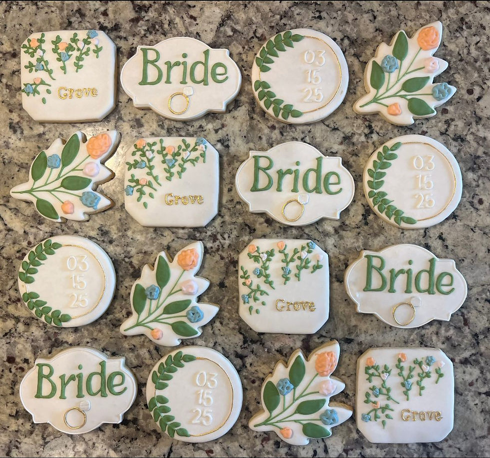 Thumbnail: Floral and Metallic Decorated Sugar Cookies
