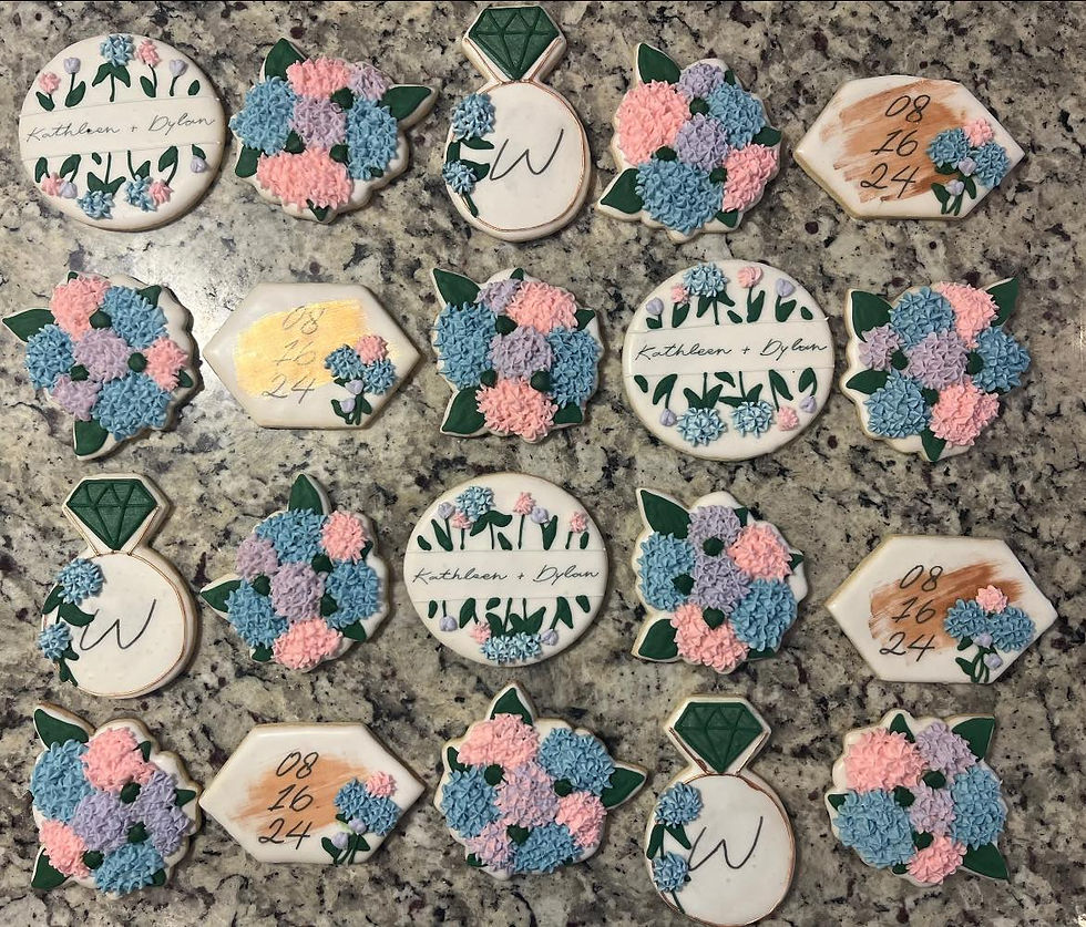Thumbnail: Floral and Metallic Decorated Sugar Cookies