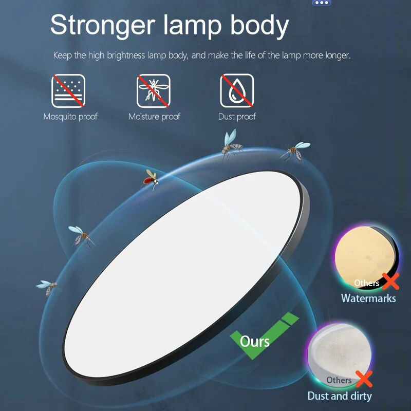 Thumbnail: Dimmable LED Flush Mount Ceiling Light - Alexa & Google Compatible