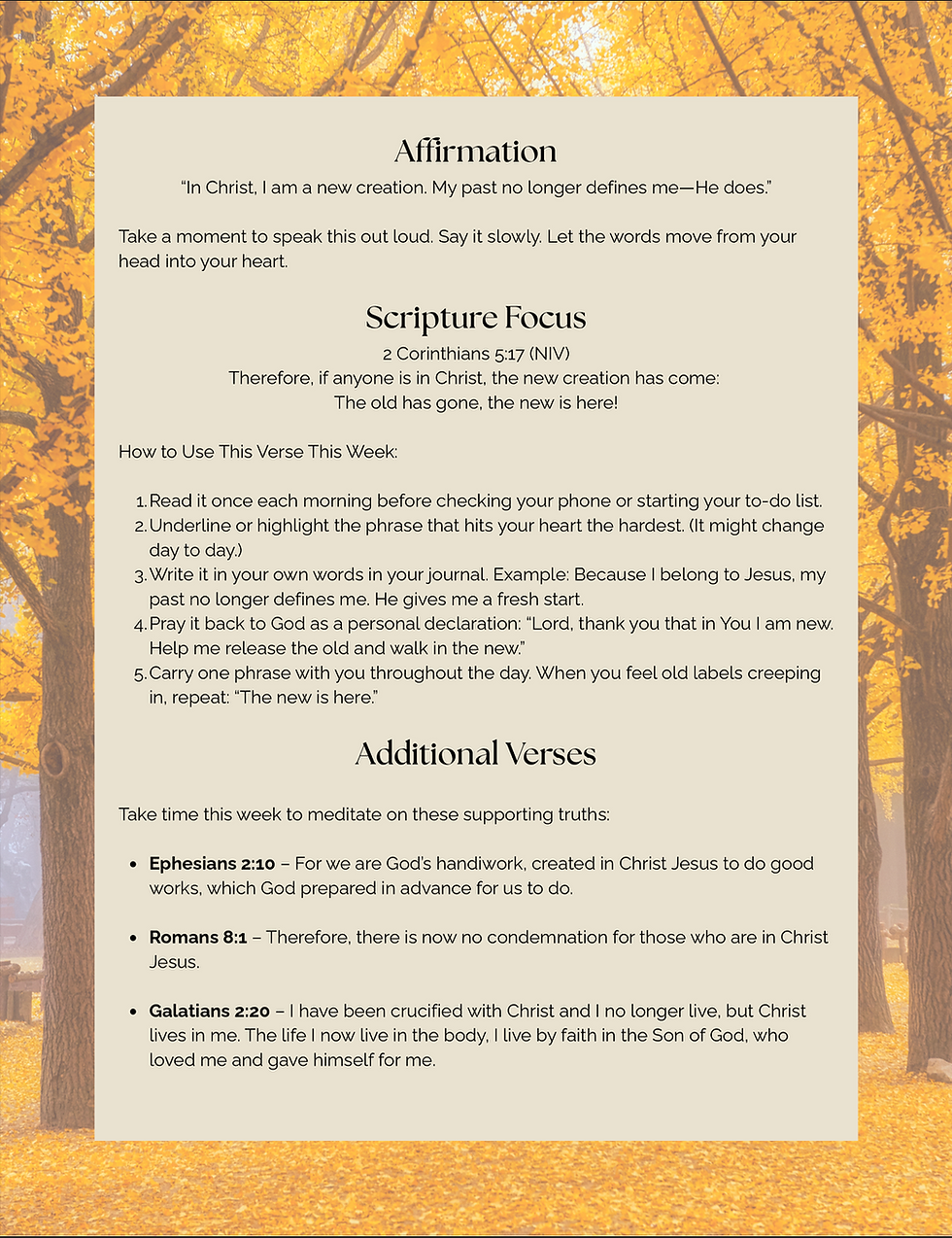 Thumbnail: You Are a New Creation in Christ Devotional