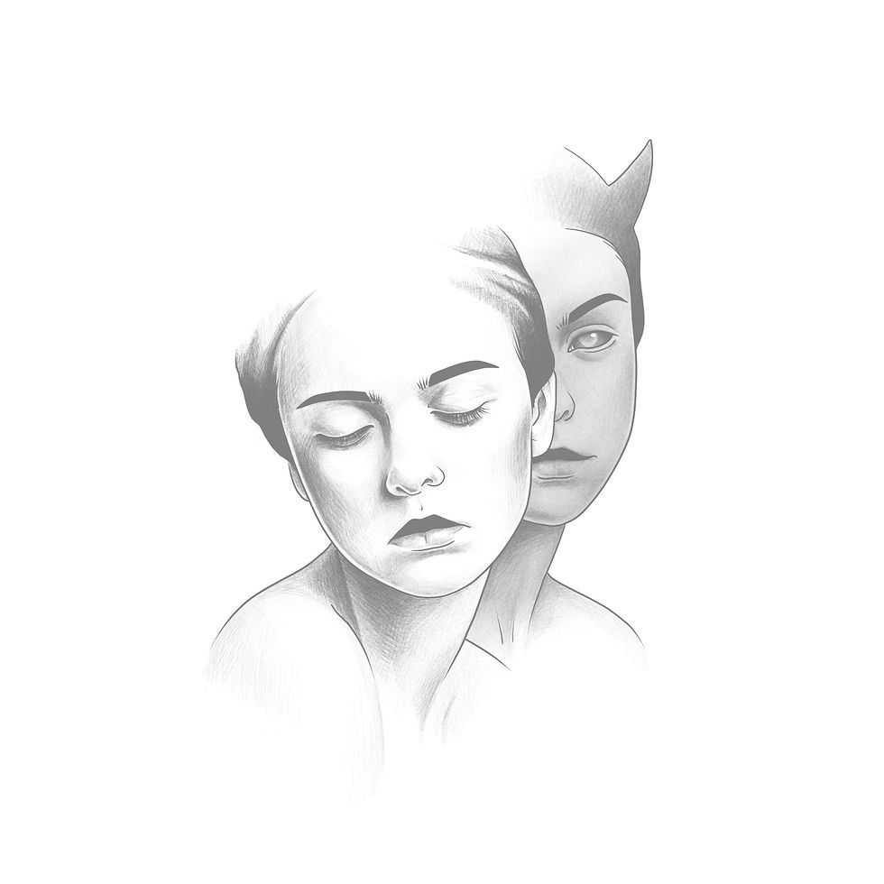 "2 wolves" - min 14cm