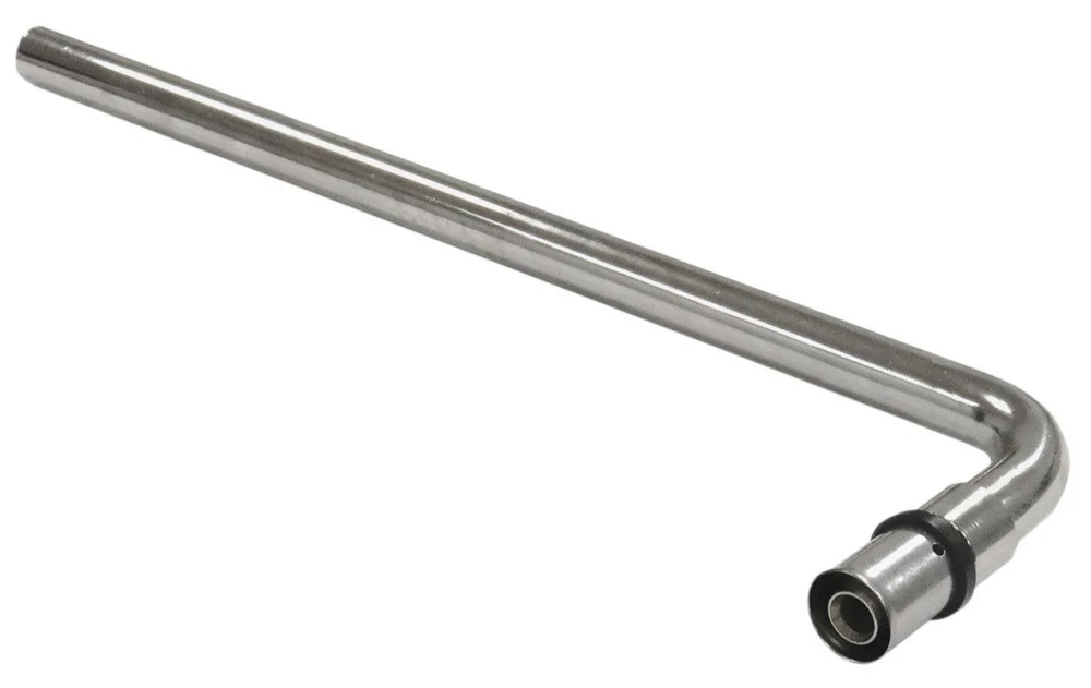 16 x 15mm Radiator Elbow Tail (Chrome) U Profile