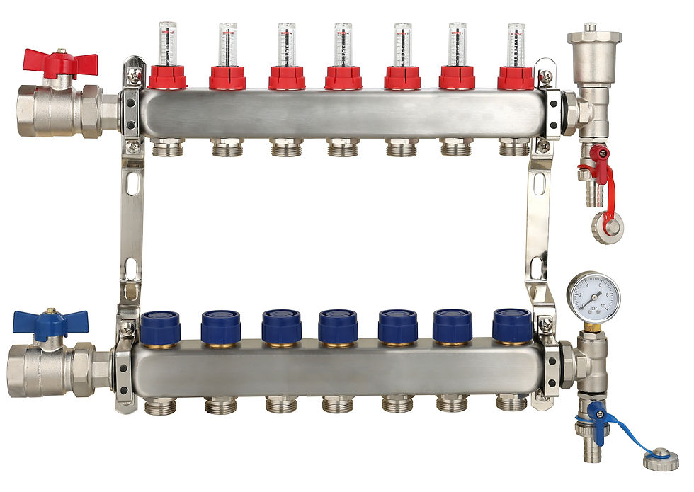 Thumbnail: 2-12 Port Underfloor Heating Manifold S/S