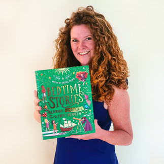 Jennifer Davison stood holding her illustrated book Bedtime Stories