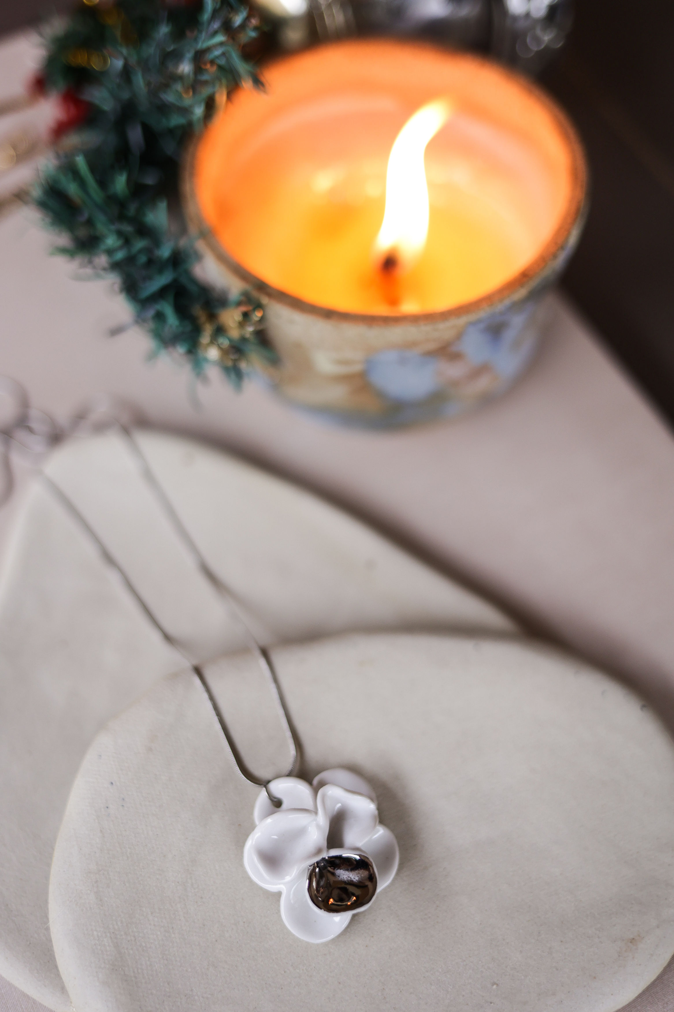 Joia Difusora Jasmim Prateada