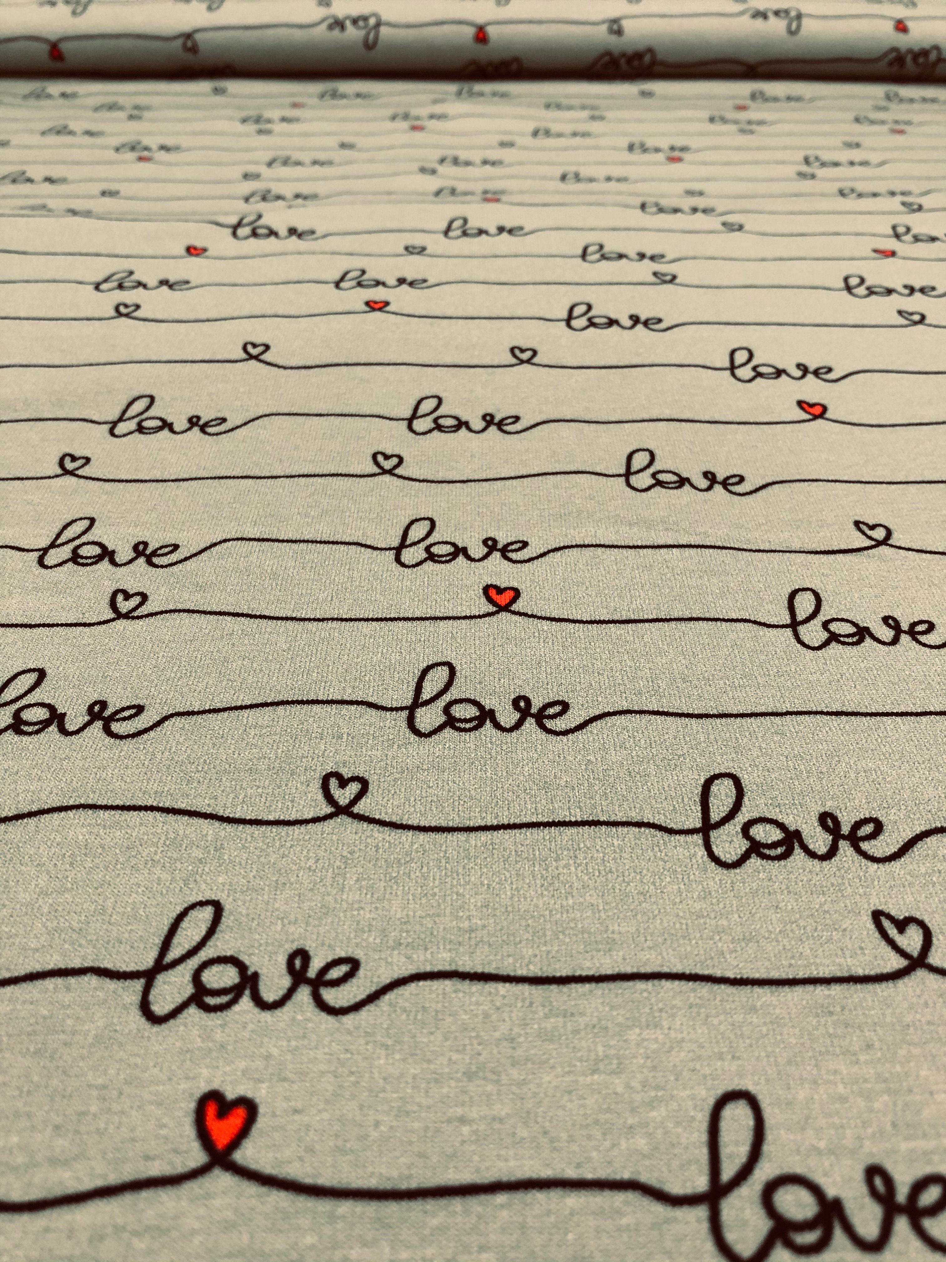 French Terry, love, hell-smaragd