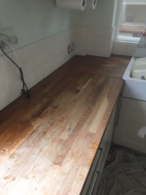 Acorn Polishing - kitchen worktop 2 before