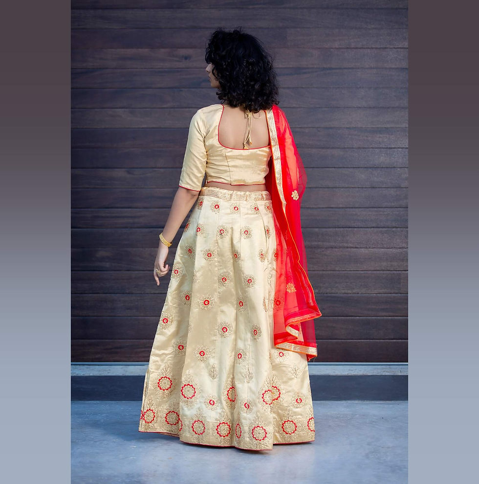 Party lehenga set with coordinated blouse, skirt, and dupatta, featuring elegant festive design for weddings and occasion.