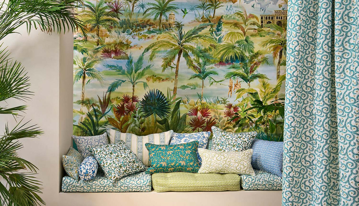 clarke and clarke indira wallpaper and fabrics