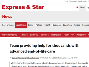 Team providing help for thousands with advanced end-of-life care