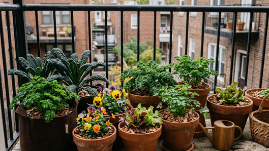 Reset Apartment Pots for Fall with Container Permaculture Tips for Small Spaces