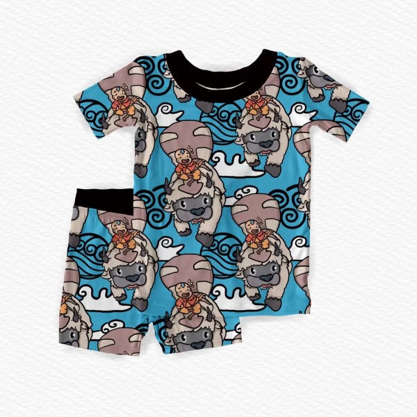 Short Sleeve Bamboo PJs - The Bender and the Beast