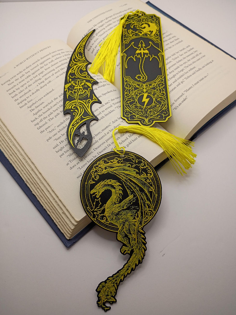 Dragon Rider Lesezeichen Set – Fourth Wing inspiriert | Fantasy Drachen Bookmark