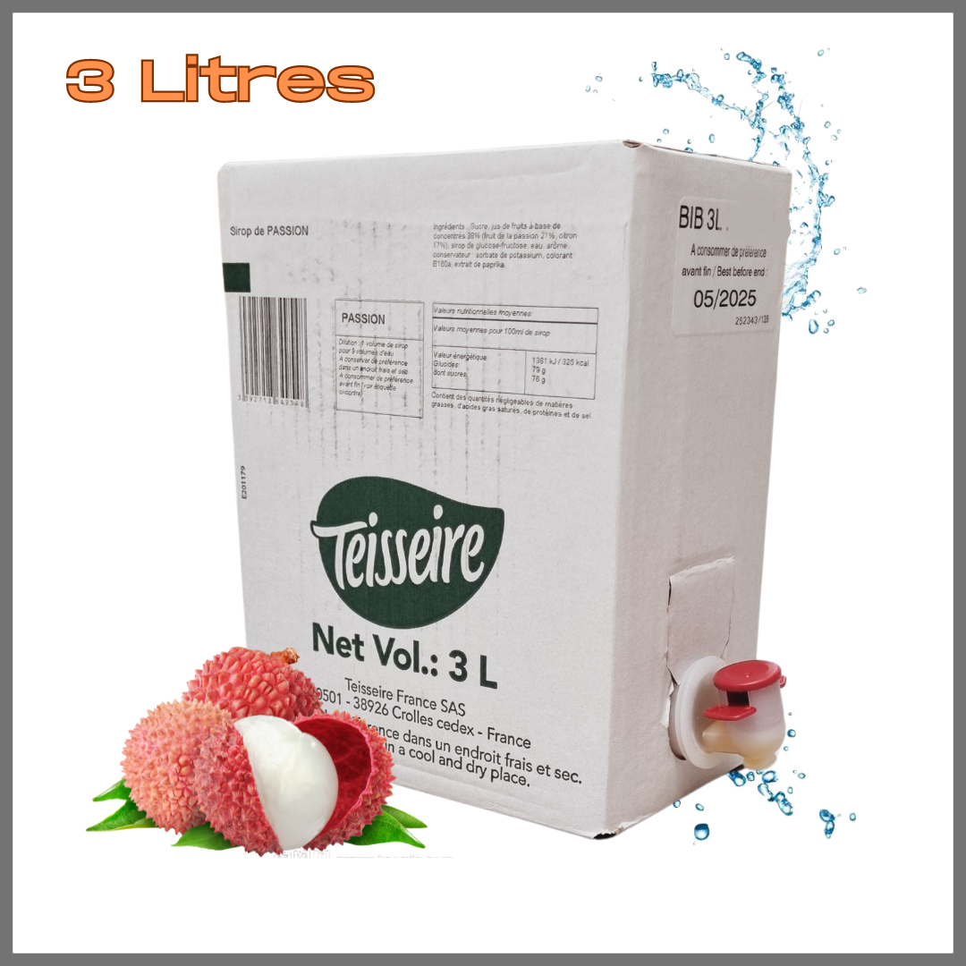 Sirop de Litchi 3L pour Bubble Tea
