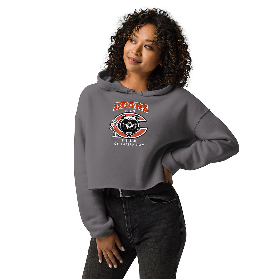 Thumbnail: Bears Tampa Bay Fan Women's Crop Hoodie