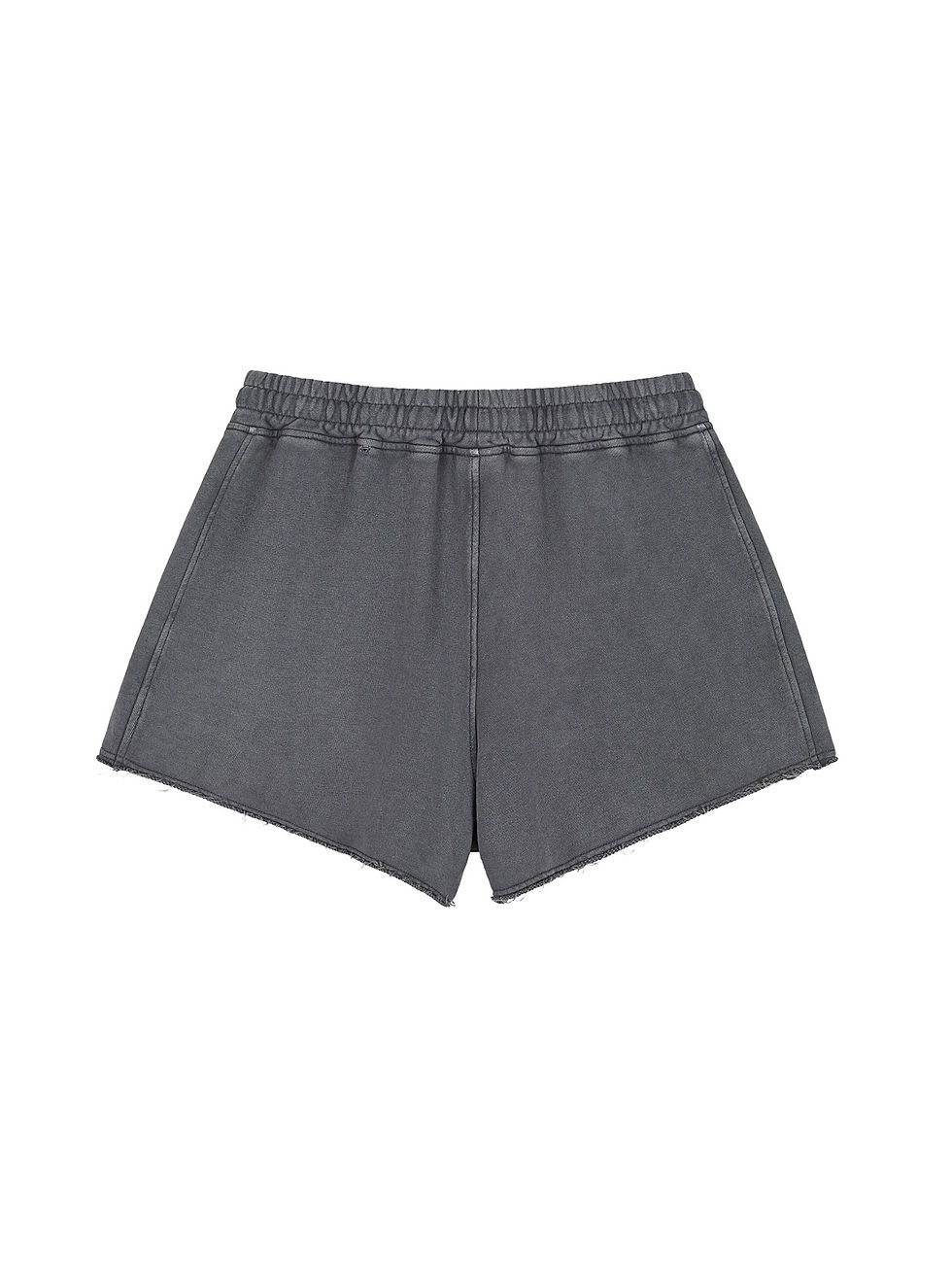 Thumbnail: Snow Washed Raw Edge Drawstring Shorts