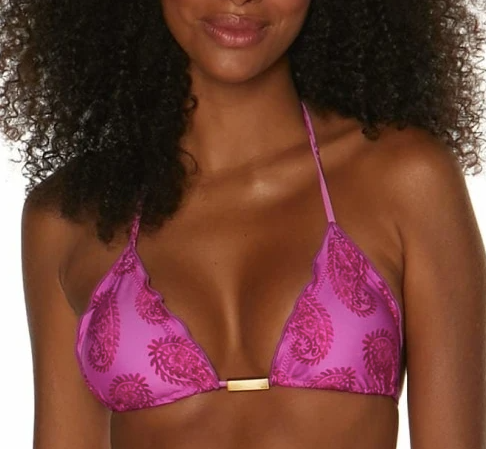 Pink Ripple Bikini Top
