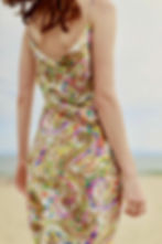 Multicolor Swirl Slip Dress back