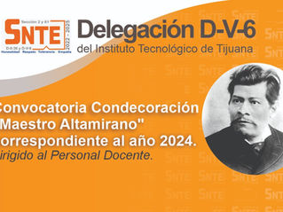 Convocatoria Condecoración "Maestro Altamirano" correspondiente al año 2024.
